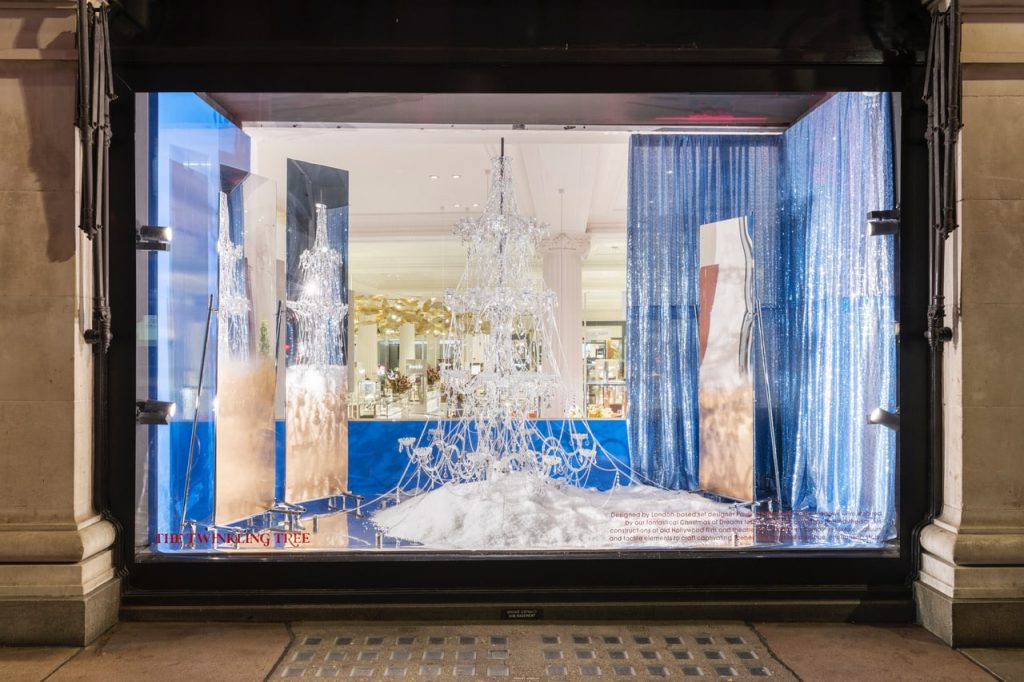 Harlequin Hi-Shine window display for Selfridges