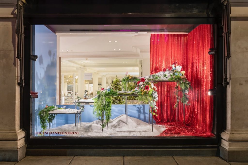 Harlequin Hi-Shine window display for Selfridges