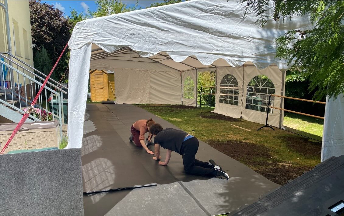 Verlegung des Harlequin Liberty HD Schwingbodens